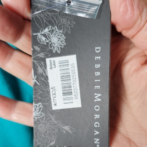 Debbie Morgan Teal Blue Ruffle Cardigan Sweater NWT XL - Picture 4 of 9